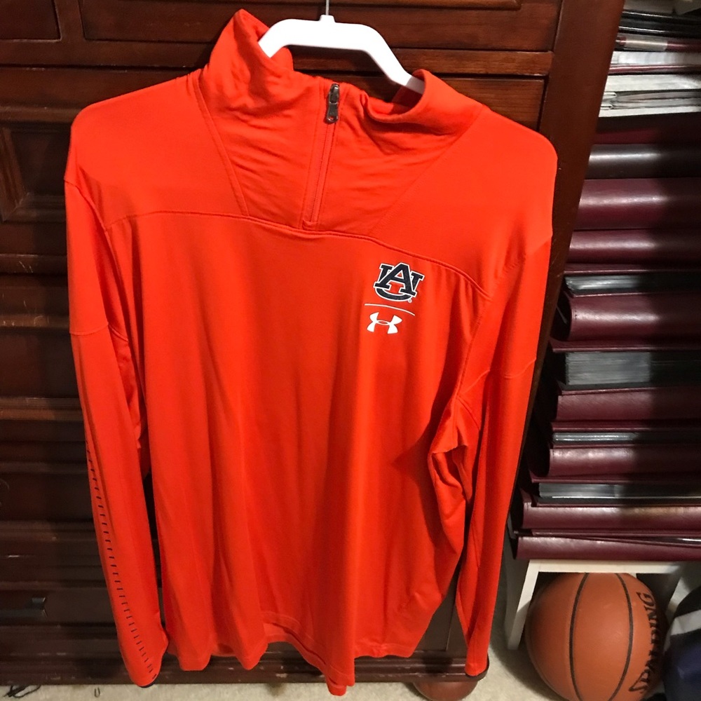 Auburn University Under Armor Orange Performance Quarter Zip Size XL
